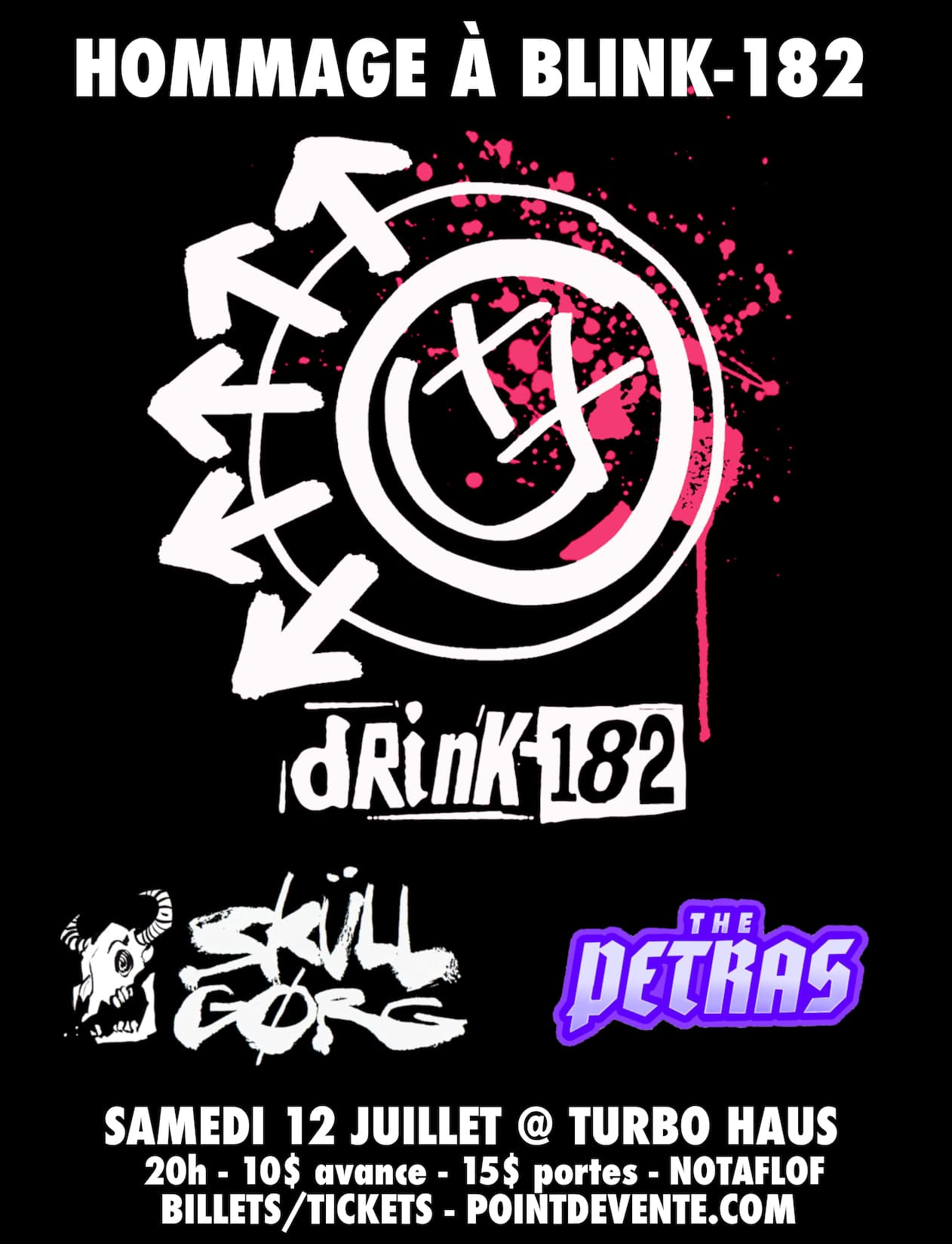 Hommage à Blink-182 avec DRINK-182 et invités: Skullgorg + Petras