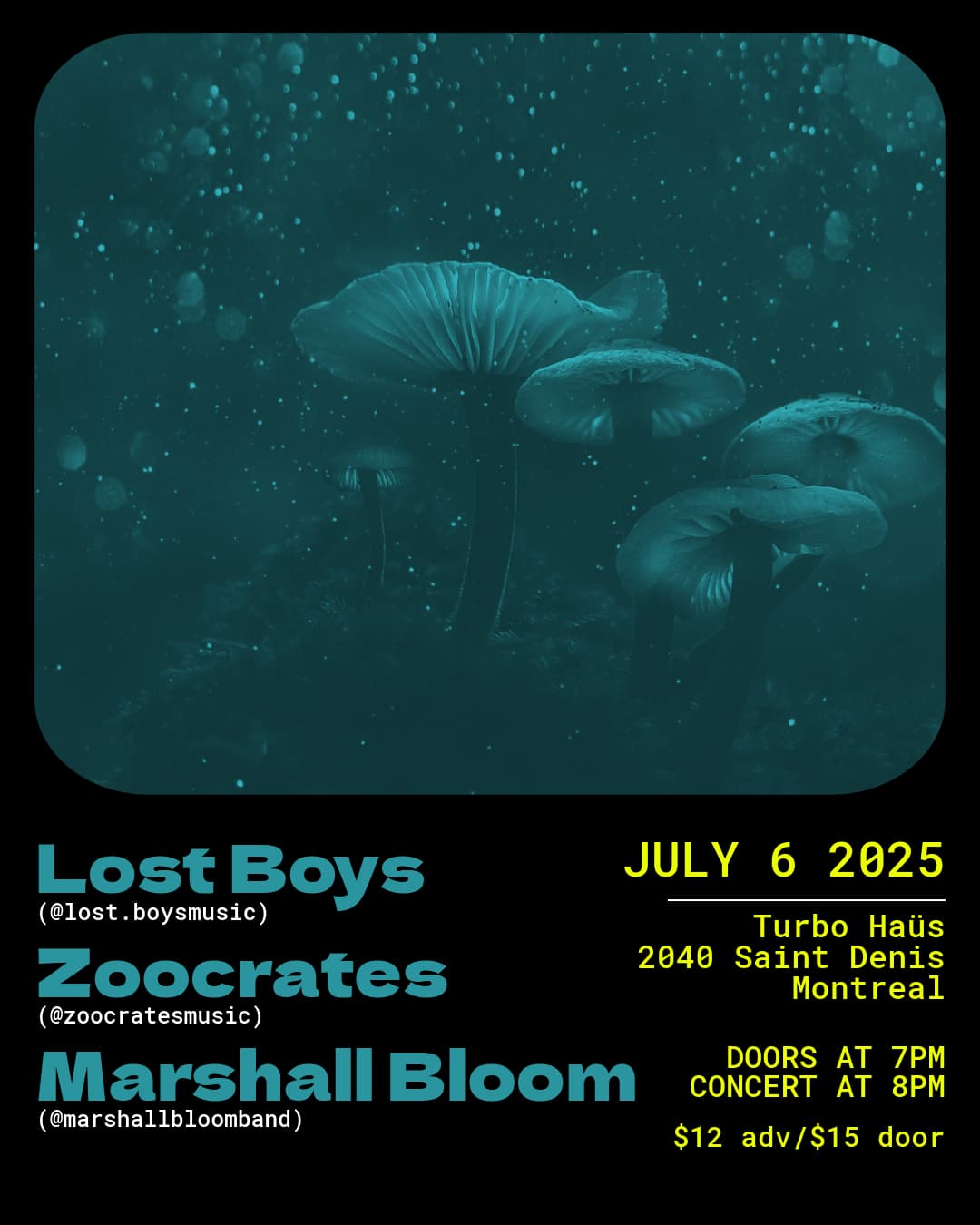 Marshall Bloom + Zoocrates + Lost Boys