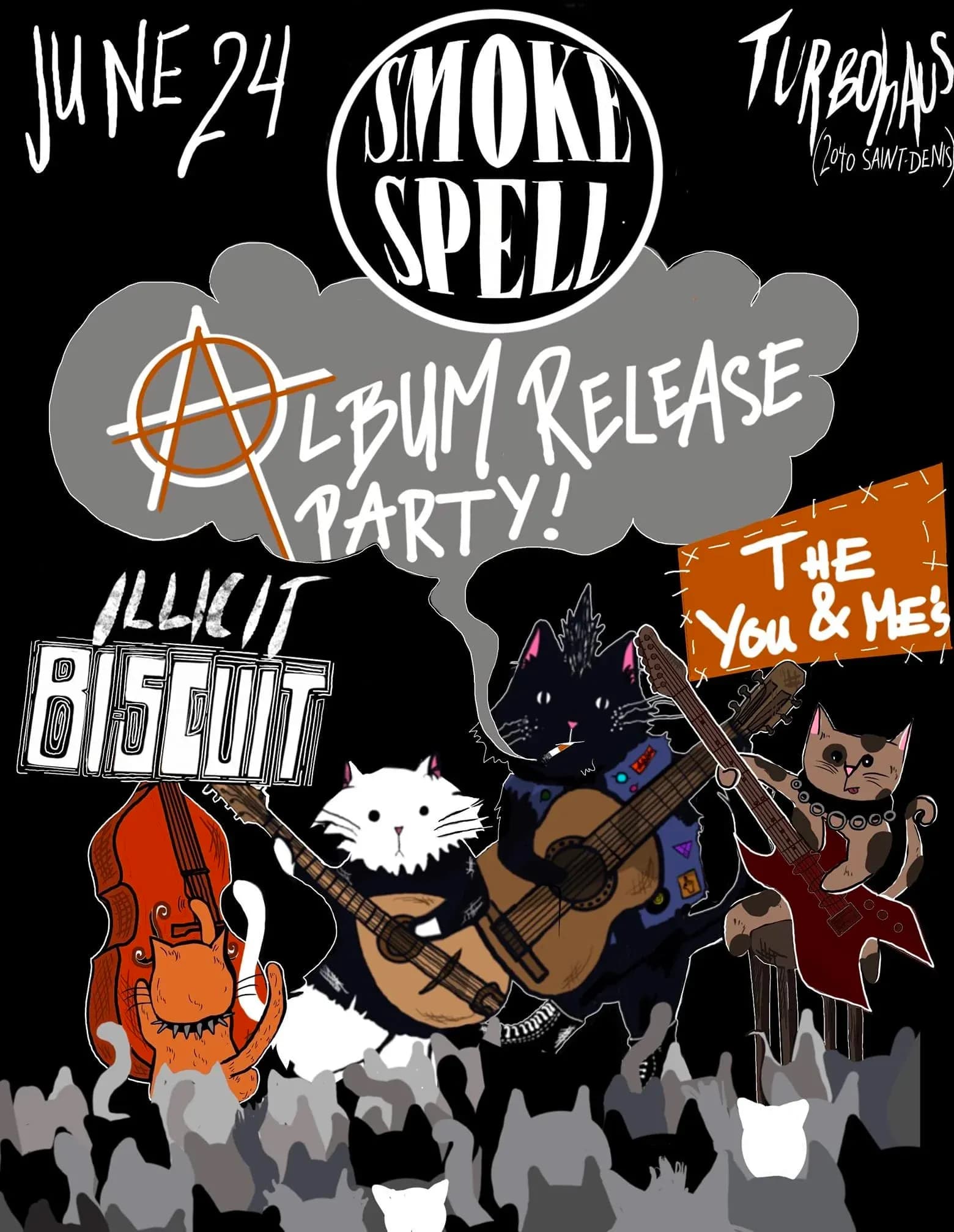 Smoke Spell "Album Launch" + Illicit Biscuit + The You &amp; Me's