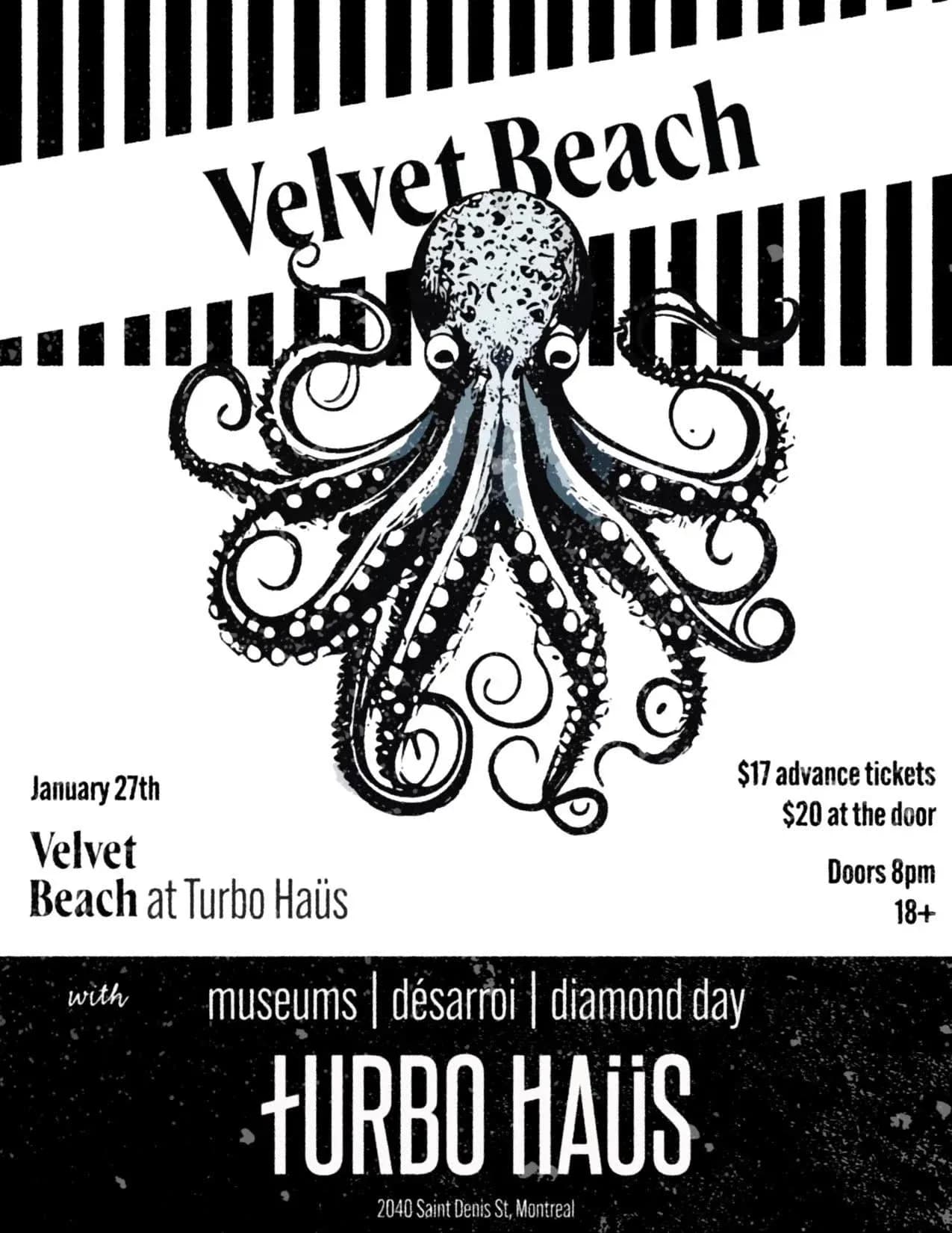 Velvet Beach + Museums + Désarroi + Diamond Day