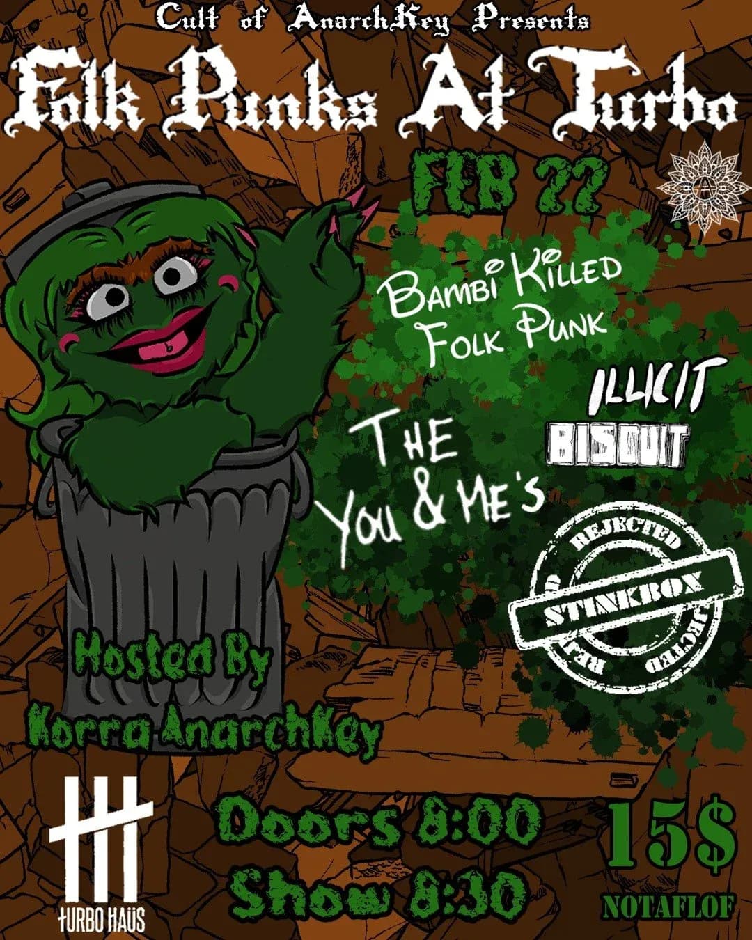 Bambi Killed Folk Punk +Illicit Biscuit + Stinkbox + The You & Me's