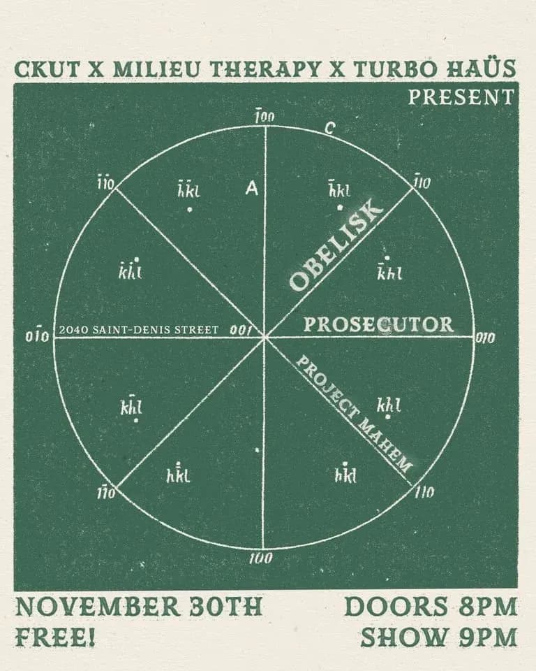 Concert gratuit "Turbo Haus" Obelisk + Prosecutor + Project Mahem