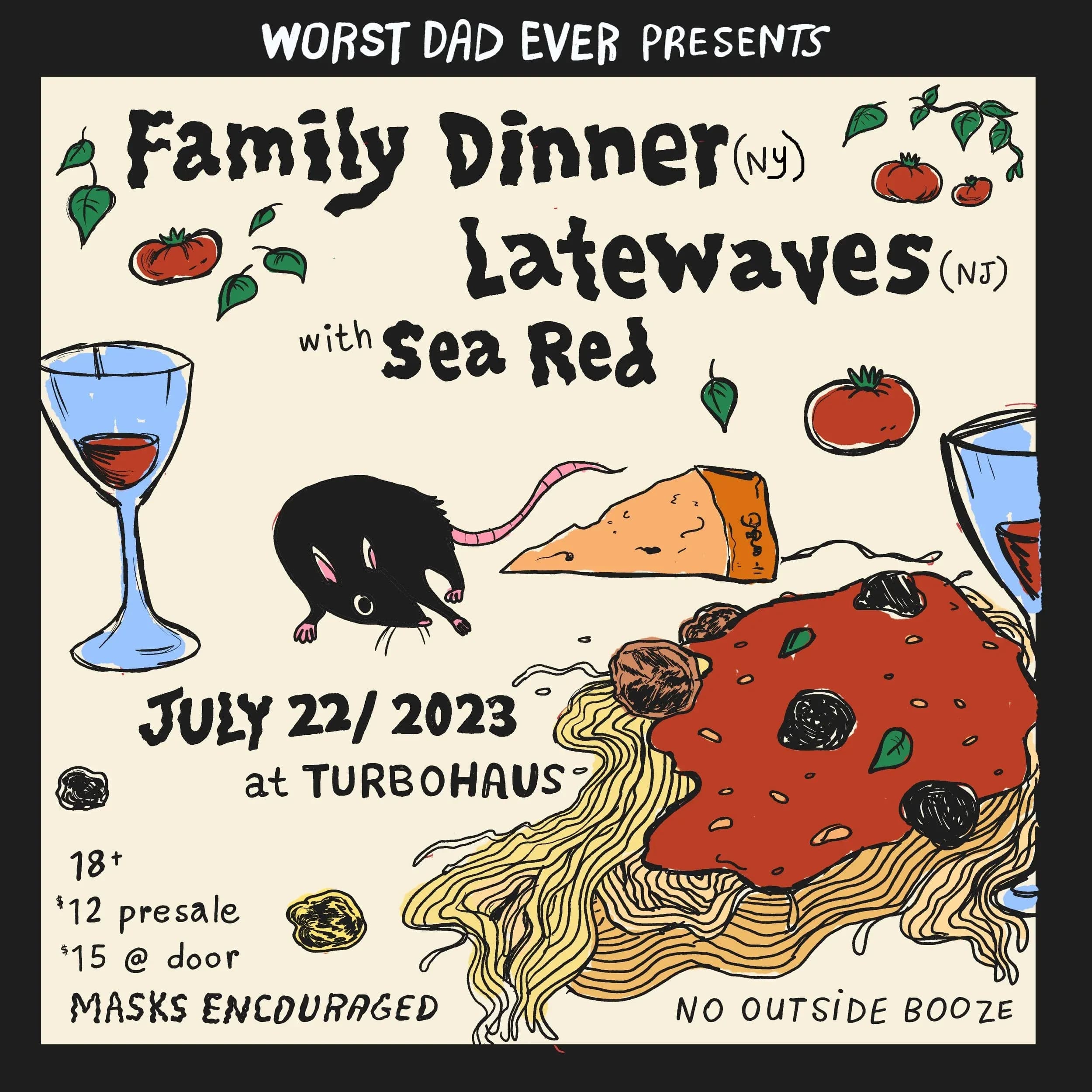Family Dinner + Latewaves + Sea Red + invité.e.s