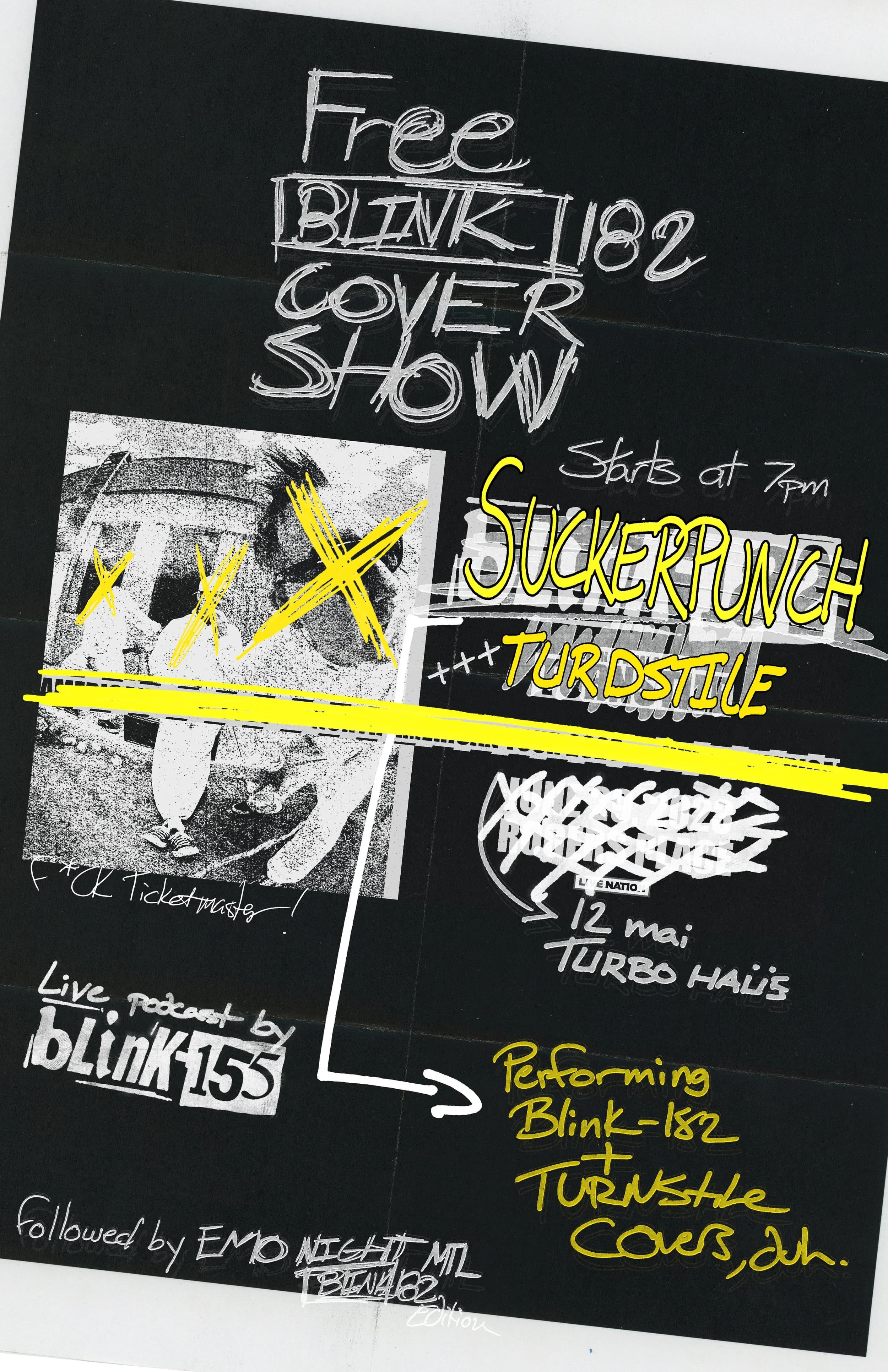 **Gratuit**Blink-182 Cover Show ft. SUCKERPUCH! + Turbstyle + Blink-155 Podcast **Free**
