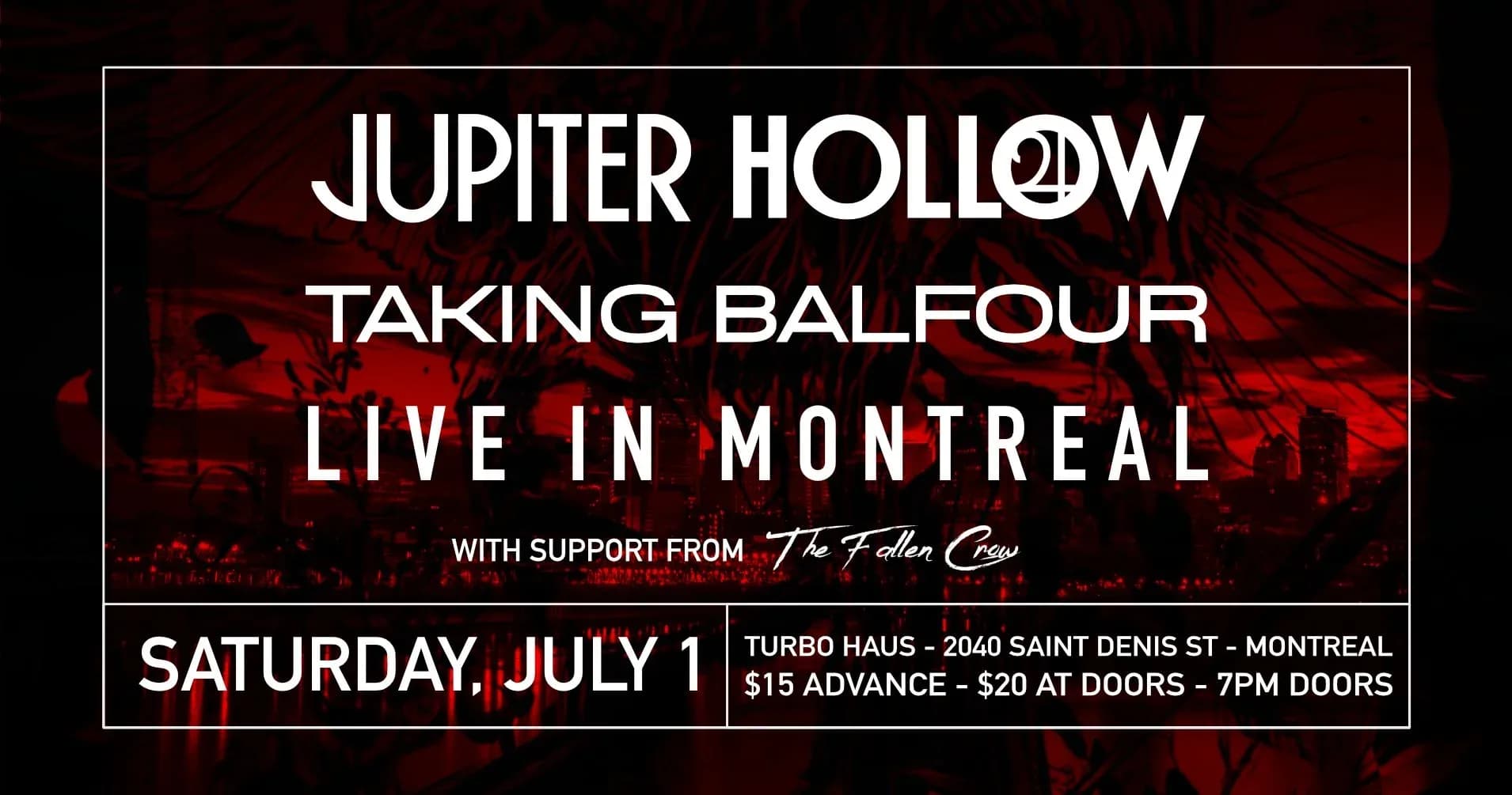 Jupiter Hollow + Taking Balfour + The Fallen Crow