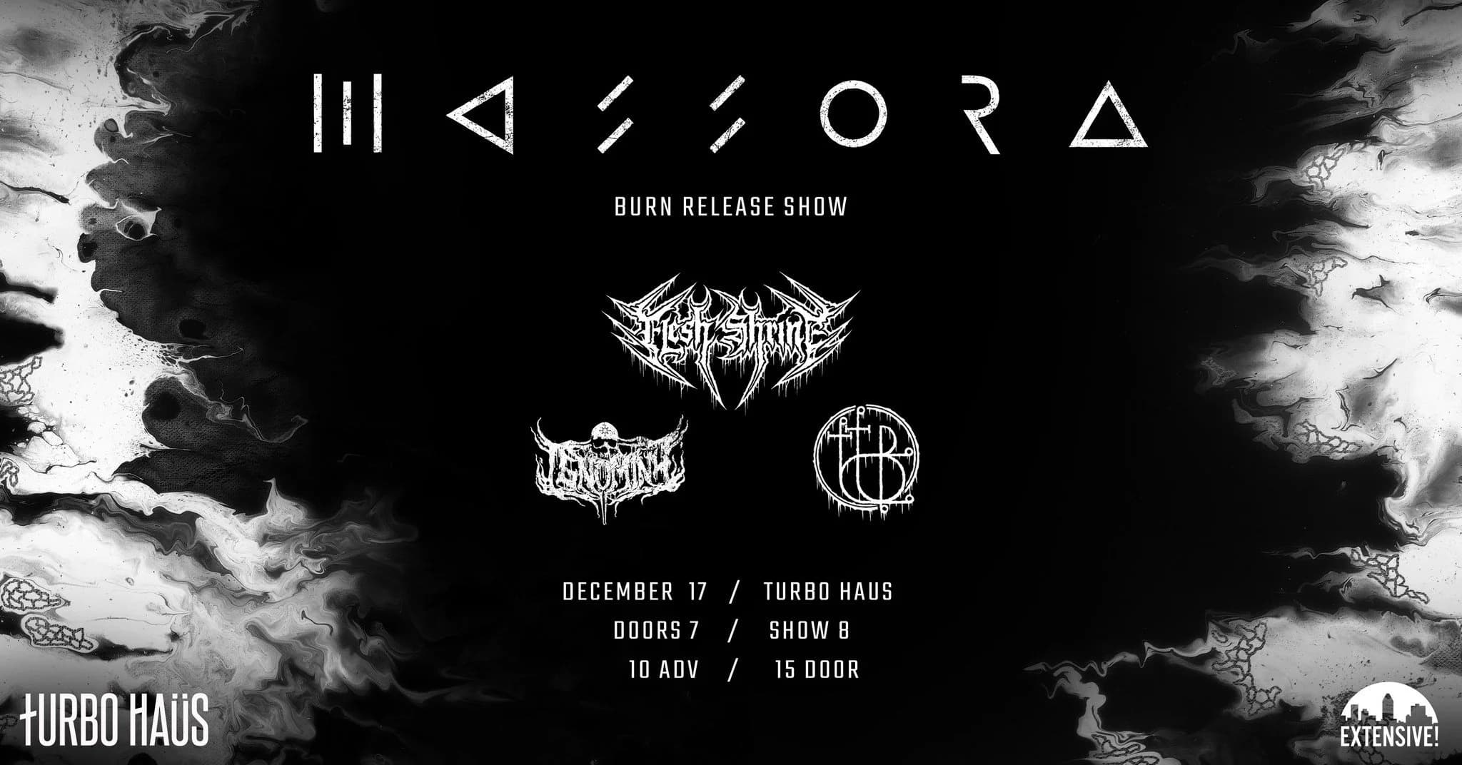 Messora "BURN" Album Release Show + Flesh shrine + Ignominy + The Block Universe Theory