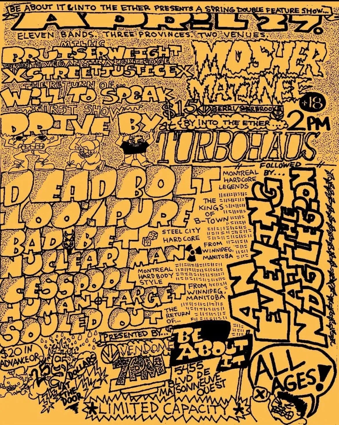 MOSHER MATINEE - Bruiserweight + xStreet Justicex + Will To Speak + Drive By