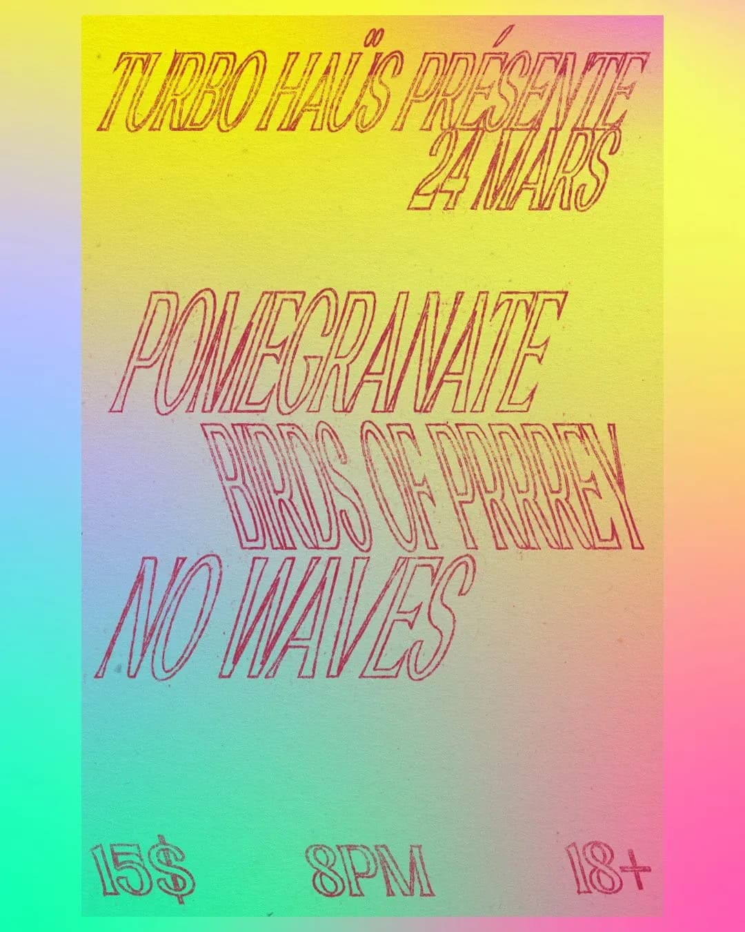 Pomegranate X No Waves X Birds of Prrrey