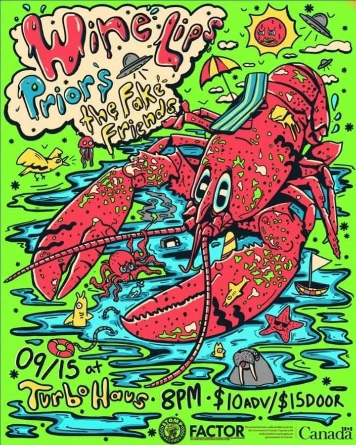 Wine Lips + PRIORS + The Fake Friends - Turbo Anniversary Party!/
